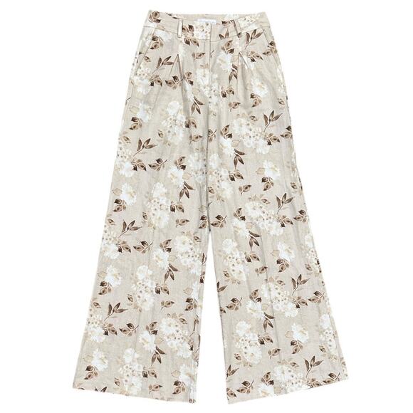 House of Harlow 1960 Samina Wide Leg Linen Trousers - Picture 4 of 4